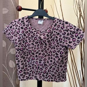 Zara Kids | Patterned t-shirt | Girls 9 (134 cm) | Lavender, pink, black